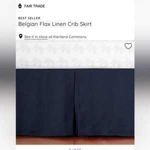 Pottery Barn Kids Navy Crib Skirt